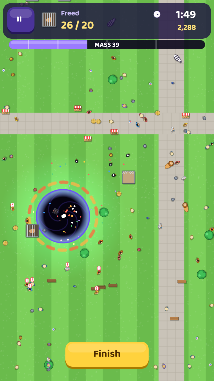 Zoo level with freed animals
